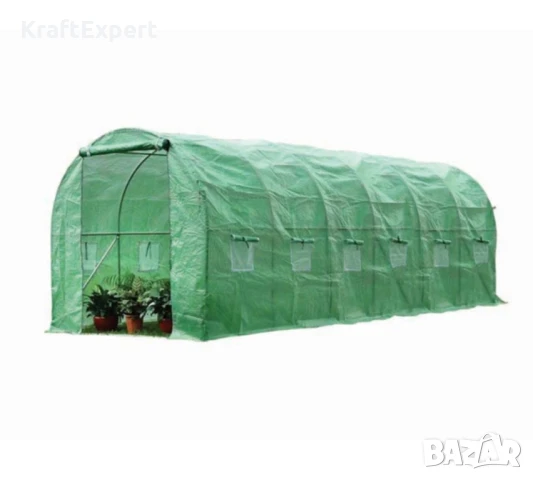 Тунелна оранжерия с 2 врати и 12 прозореца – 600х300х200 см. / Парник, снимка 2 - Оранжерии - 50559279