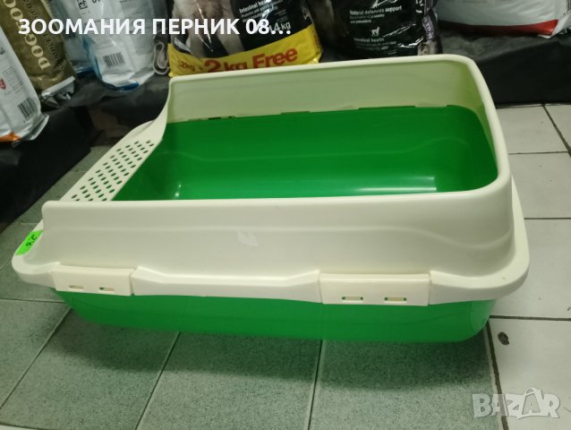 Зелена Огромна котешка тоалетна леген 62/43/14 см, снимка 3 - За котки - 43653173