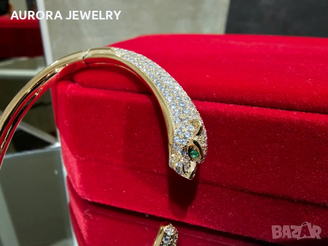 CARTIER Panthere de Cartier Rose Gold Diamonds Дамска Гривна, снимка 4 - Гривни - 53169877