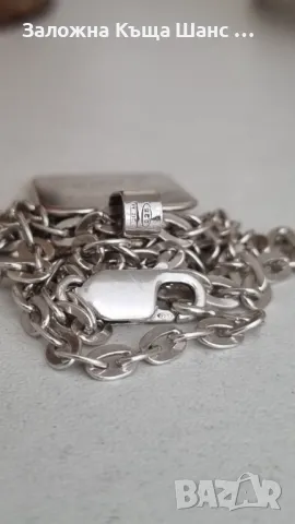 Сребърен синджир с висулка , снимка 3 - Колиета, медальони, синджири - 47365997