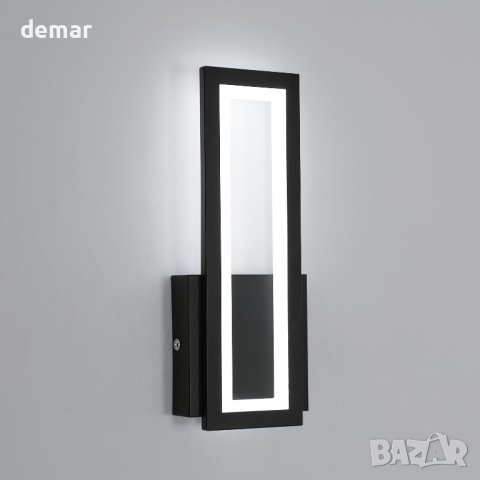 Lumiup Модерна черна LED стенна лампа