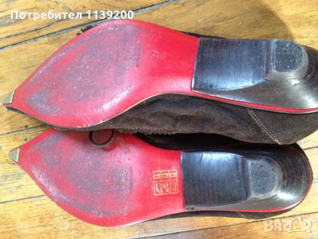 Cosmo 37 френски обувки естествена кожа кафяв велур , снимка 7 - Дамски ежедневни обувки - 26851297