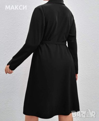 Макси елегантна, мека и еластична рокля с ефектно плисе и подвижен свалящ се колан в черно, снимка 2 - Рокли - 43255710