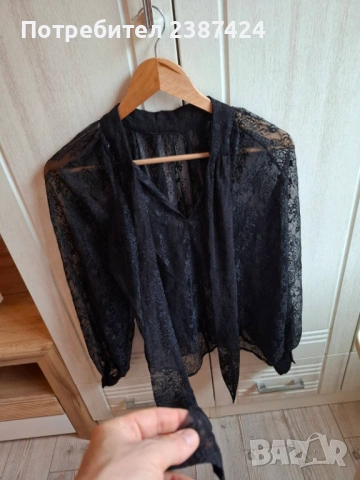Прозрачна дантелена ризка H@M  , снимка 2 - Ризи - 53253230