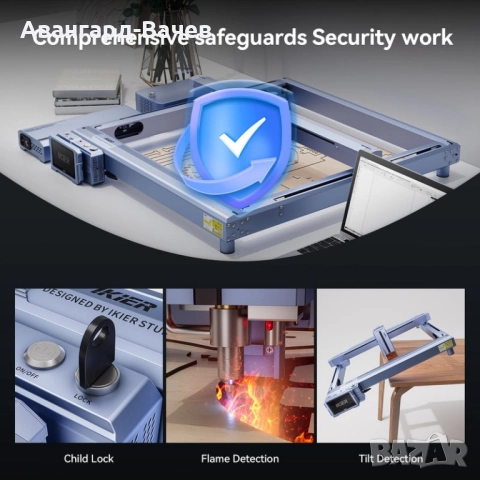 iKier K1 Pro Max 70W Combo: Лазерен резец с диоден корпус , снимка 8 - Друга електроника - 51710655