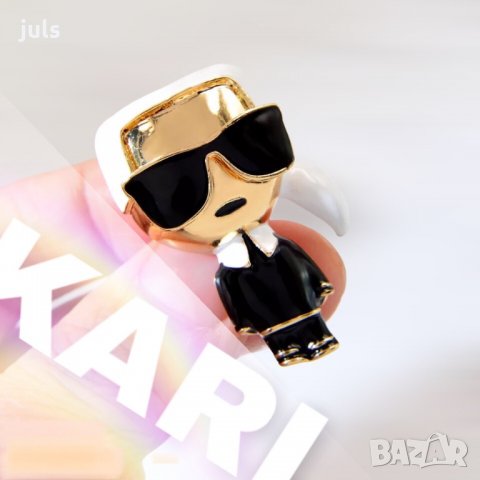 Брошка с KARL LAGERFELD, значка, снимка 2 - Други - 33482029