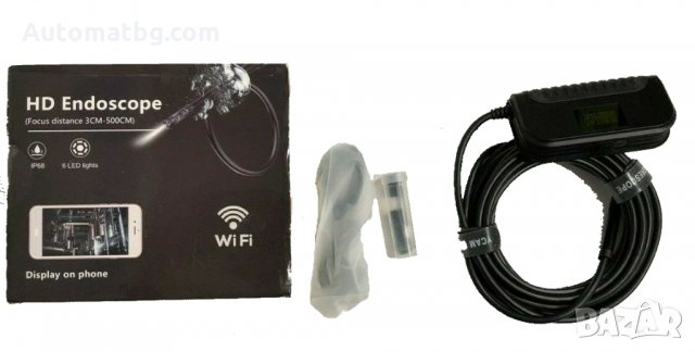 Ендоскопична Камера, водоустойчива IP68, камера 2МP, USB, Кабел 2м