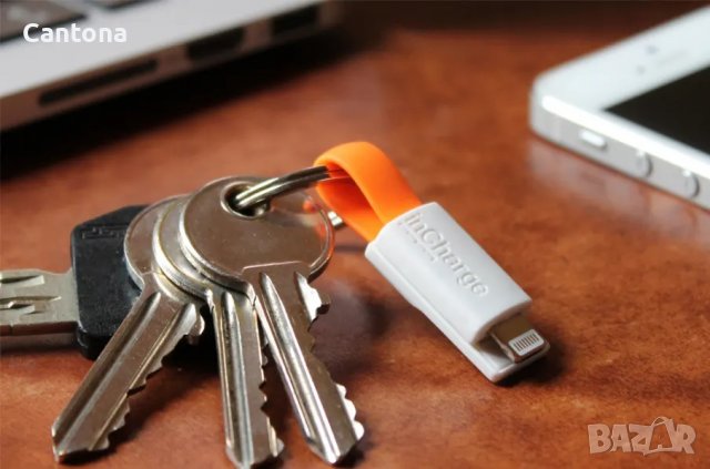 inCharge All in One - Charge&Data кабел ключодържател, само 3,8 см, снимка 7 - USB кабели - 40109543