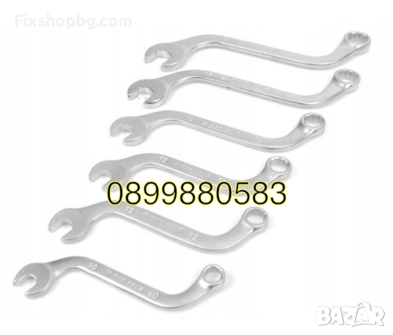 Звездогаечни S-образни ключове 10-19мм 6 части Mar-Pol, снимка 5 - Ключове - 51548665