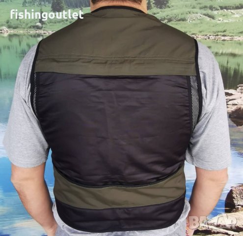 Рибарски спининг елек с 11 джоба и свалаяем гръб, снимка 3 - Екипировка - 32225425