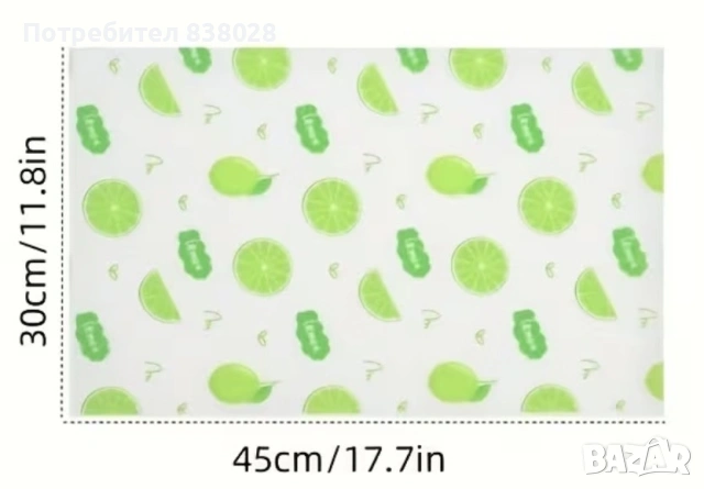 Подложки за хладилник с лимонов дизайн – комплект 4 броя, снимка 5 - Други - 53535225