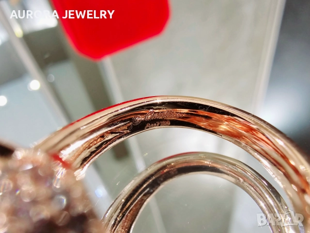 CARTIER Panthere de Cartier Rose Gold Paved Head Diamonds Пръстен, снимка 9 - Пръстени - 52879601