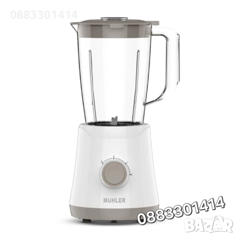 Блендер Muhler MB-355, 500W, 1.5 л, пластмасова кана, снимка 2 - Блендери - 52516247