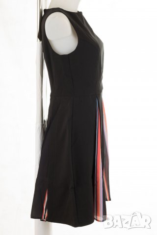 Черна рокля с раирани детайли марка Jimmy Sanders, снимка 3 - Рокли - 27248462