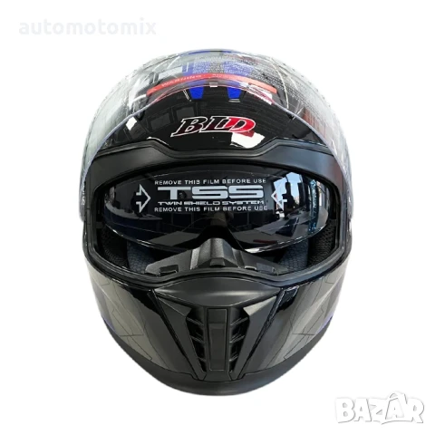 КАСКА ЗА МОТОР С ОЧИЛА, Размери S, M, L, XL - Черно/Син - 721431, снимка 4 - Аксесоари и консумативи - 51224964