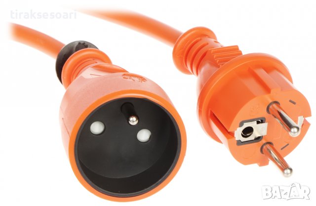 Удължител кабел за ток с щепсел и контакт тип шуко 30 метра, снимка 2 - Друга електроника - 43708357