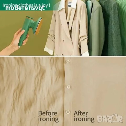 Преносима мини парна ютия за сухо и мокро гладене, снимка 6 - Ютии - 43093754