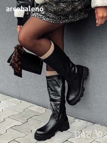 Дамски ботуши с дебела подметка LUXSTEP 2цвята , снимка 3 - Дамски ботуши - 47514647