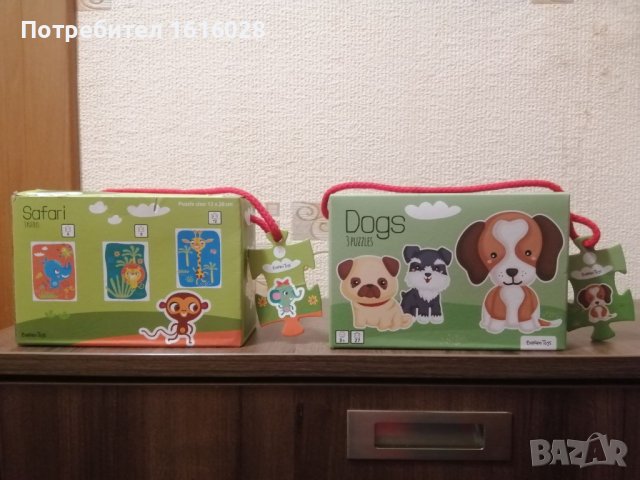 Детски пъзели с три картинки на животни 3 в 1., снимка 11 - Игри и пъзели - 42995566