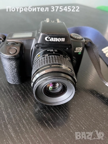 Canon EOS 1000F N 35mm SLR Film Camera W/ Canon 35-80mm Lens & Case Фотоапарат, снимка 2 - Фотоапарати - 51533892