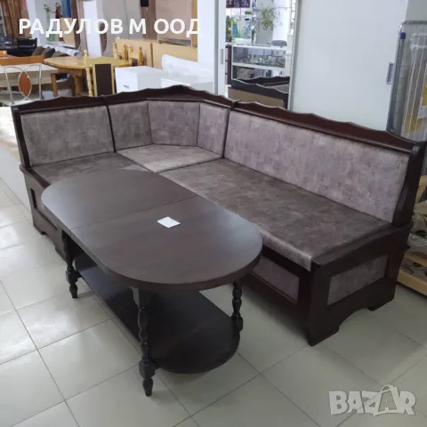 Ъгъл за трапезария КЛАСИК масив с функция сън / 30403, снимка 11 - Дивани и мека мебел - 33507505