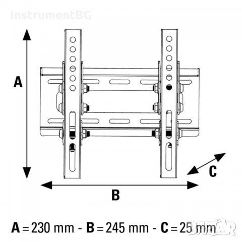 СТЕННА СТОЙКА ЗА TV HAMA 108714, ФИКСИРАНА, 19"-46", 25 КГ, снимка 3 - Стойки, 3D очила, аксесоари - 28169939