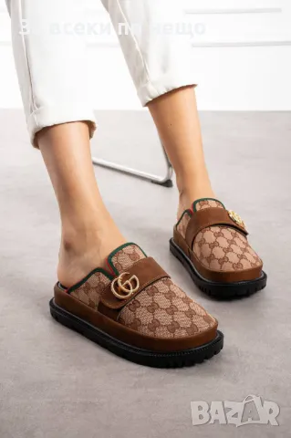 Gucci Дамски Затворени Чехли Гучи Код E259, снимка 2 - Чехли - 50412903