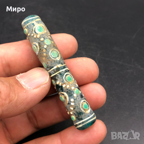 РИСУВАНО СТЪКЛО СТАРА МЪНИСТА ТАЛИСМАН ПРОТИВ УРОКИ АМУЛЕТ, снимка 3 - Антикварни и старинни предмети - 44931947