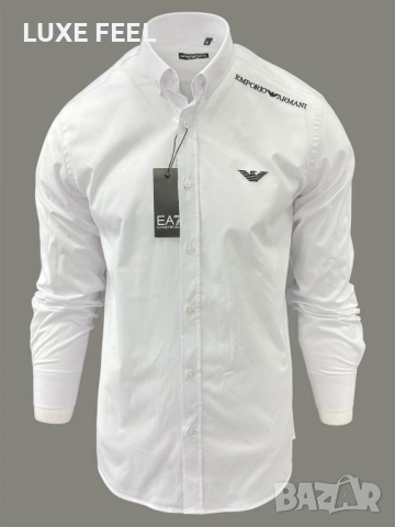 Мъжки Ризи - лого Бродирано ⚜️ Armani Boss, снимка 2 - Ризи - 52542486