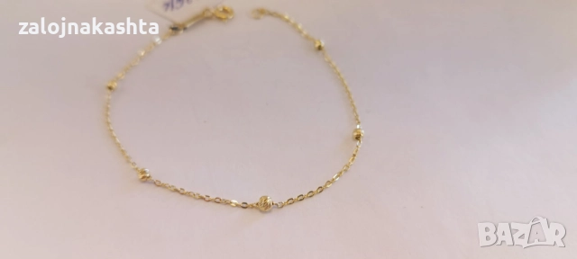 Нова-Златна гривна-0,88гр/14кр, снимка 3 - Гривни - 52735816