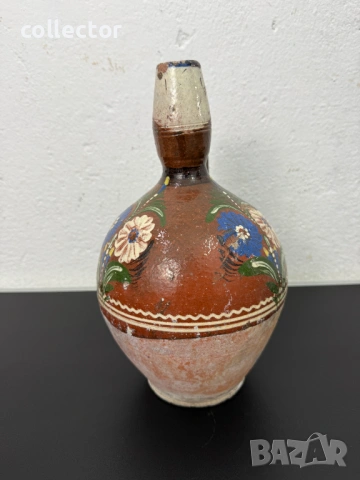 Автентична рисувана стомна / гърне / крондир. №7801, снимка 7 - Антикварни и старинни предмети - 53016449