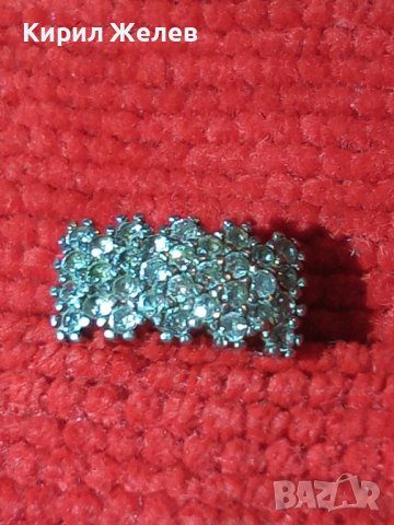 СТАРА СКЪПОЦЕННА СРЕБРО 925 с МИНИАТЮРНИ КРИСТАЛЧЕТА АРТ ОБЕЦА АНГЛИЯ 26974, снимка 3 - Обеци - 36817672