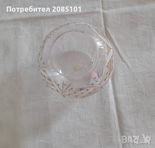 Кръгла стъклена ваза, снимка 2 - Вази - 43938876