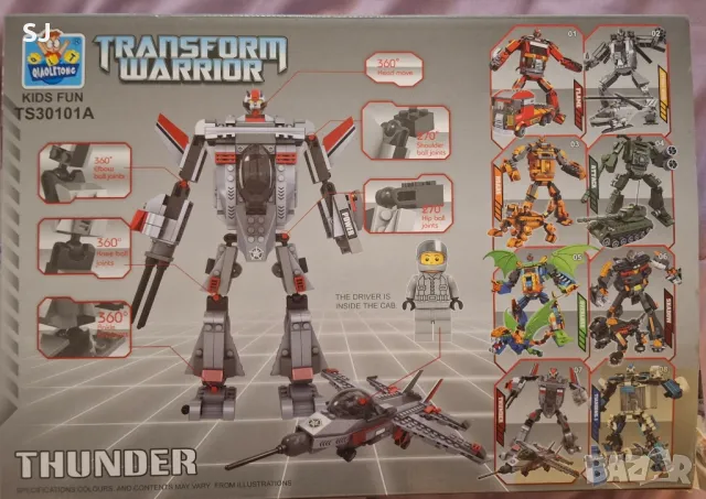 Конструктор тип Лего Transform Warrior, 2 в 1-голям робот и самолет., снимка 4 - Конструктори - 50365740