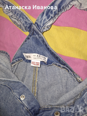 Дънков гащеризон, снимка 3 - Детски панталони и дънки - 51583392