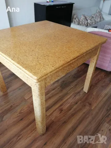 Голяма маса трапезна разтегателна с корк, снимка 2 - Маси - 47891034