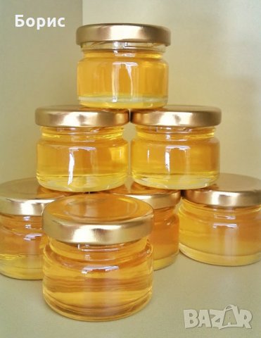 Малки стъклени бурканчета с мед, снимка 1 - Други стоки за дома - 32422235