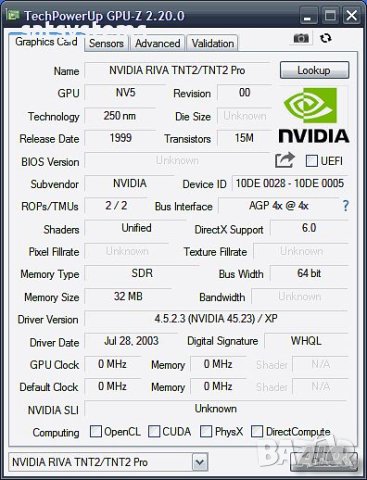 Видео карта NVidia Riva TNT2 Pro 32MB AGP, снимка 8 - Видеокарти - 34794071