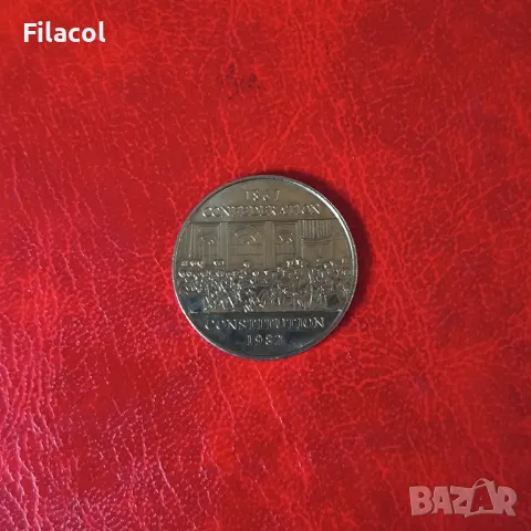 Канада 1 долар 1982 115 години от конституцията на Канада