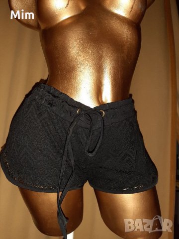 Дантелени ,черни ,къси панталонки 