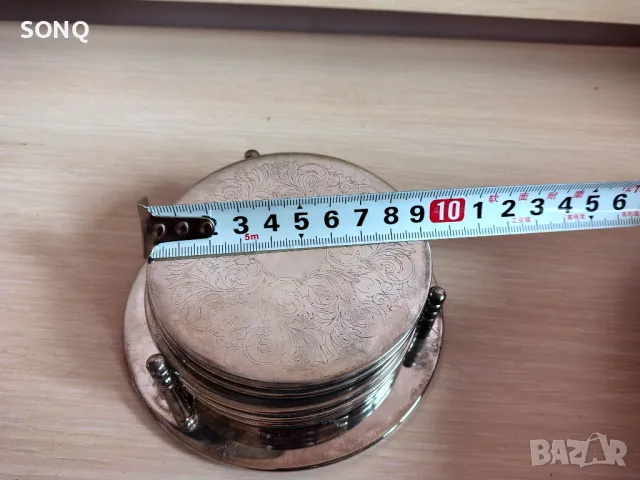 Страхотни Посребрени Подложки Със Стойка, снимка 4 - Прибори за хранене, готвене и сервиране - 49320726