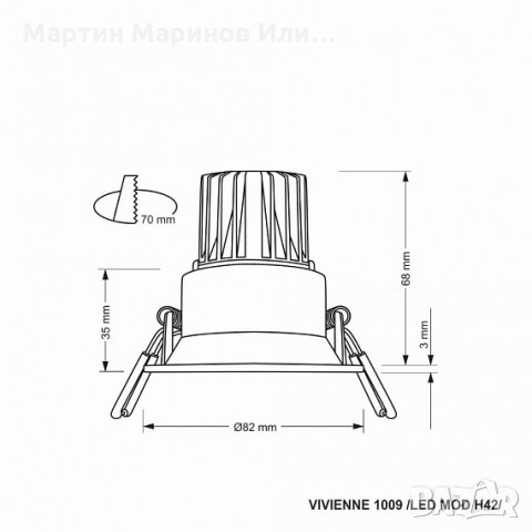 Луна за баня.VIVIENNE, снимка 2 - Лед осветление - 28037277