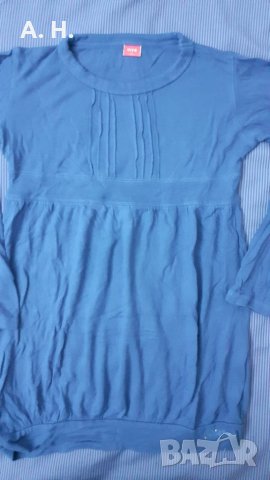Синя туника/ Блуза с дълъг ръкав, снимка 1 - Туники - 26601424