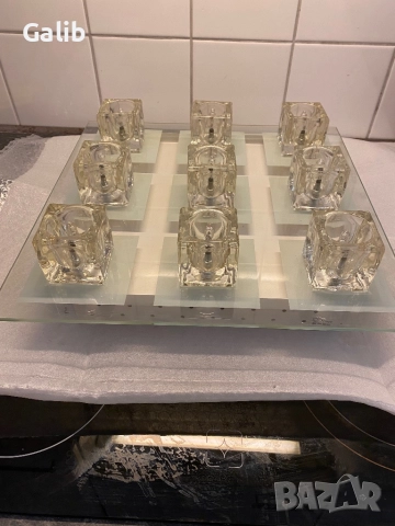 Таванна лампа LED 9 светлини, квадратна, стъклена Wofi 992010060000