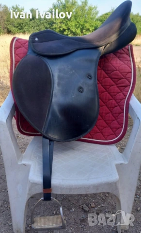 Седло със стремена и потник за кон , снимка 3 - Други стоки за животни - 53212564