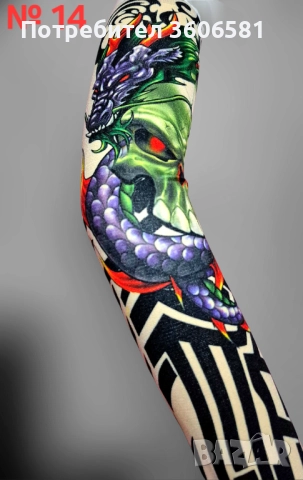 Имитация на истински татус тип ръкав/крачол - универсален размер+ още, снимка 4 - Спортна екипировка - 50198000