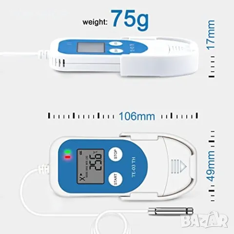 Нов Цифрова сонда Уред Регистратор на данни за температурата и влажността, снимка 8 - Други стоки за дома - 50038566
