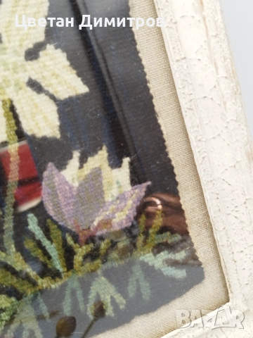 Винтидж ръчно тъкана картина, пано, гоблен , снимка 7 - Гоблени - 51513722