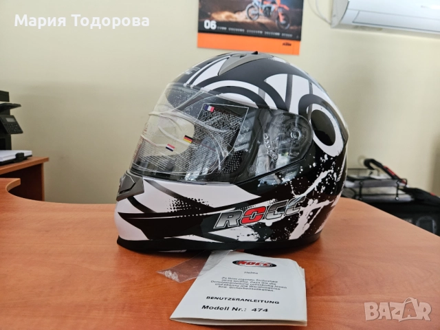 НОВА мото каска ROCC 474 цена: 180лв. размер: L