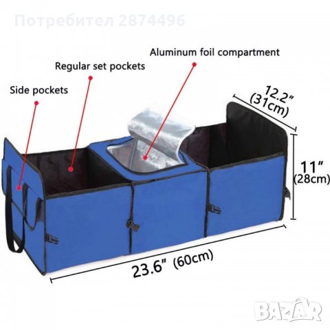 2577 Органайзер за багажник с хладилно отделение, снимка 11 - Аксесоари и консумативи - 34581195